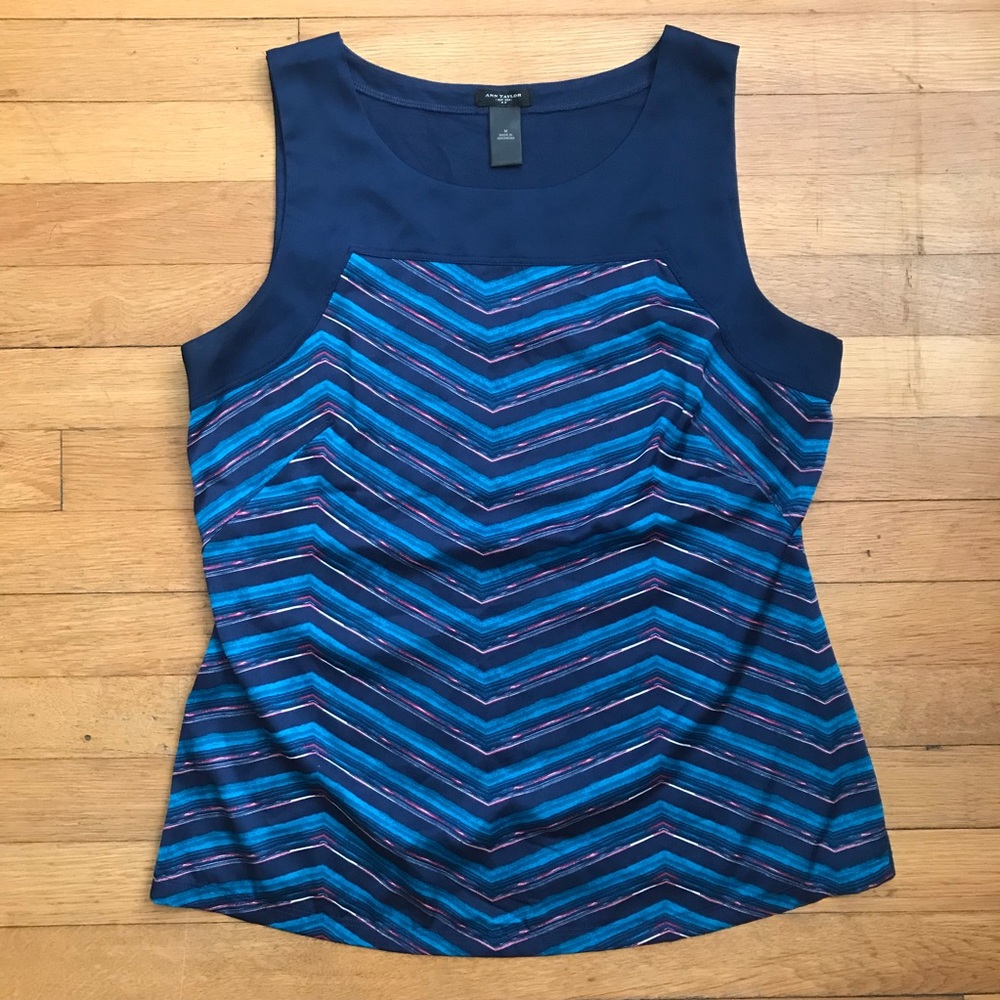 Ann Taylor chevron striped top
